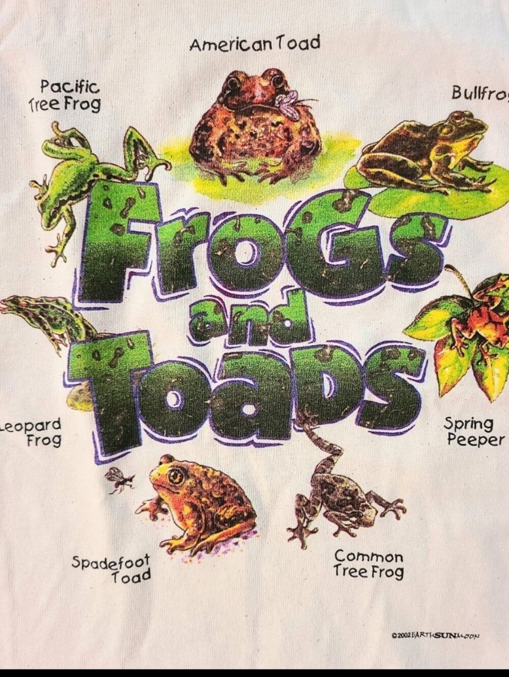 FROGS and TOADS NEW NWOT KID M MED Cotton Natural Nature Amphibian T TEE SHIRT